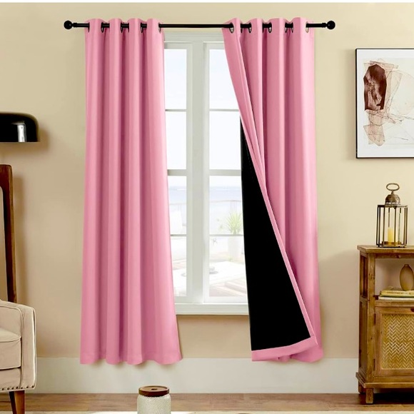 Rutterlow Other - Rutterlow Pink Blackout Curtains Insulated Curtains